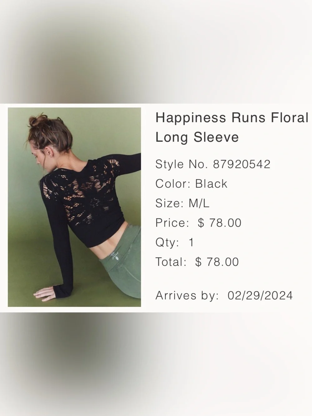 Free People Happiness Runs Floral Long Sleeve Top